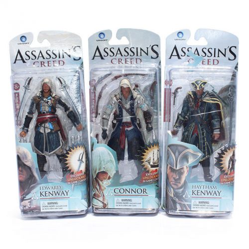 Assassins Creed Black Flag Connor Haytham Edward Kenway PVC Action Figure toy