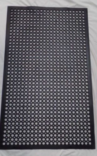 New (1 Unit) Rubber Floor Mat with Beveled Edges, Black, 3&#039; x 5&#039; ,WINCO RBM-35K