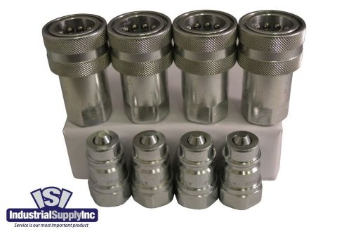 (4 sets) 1/2&#034;  Agricultural Hydraulic Quick Couplers