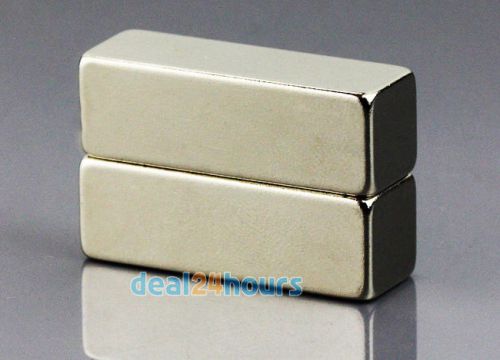 2pcs Bulk Super Strong Strip Block Bar Magnets Rare Earth Neodymium 30mm x 10mm