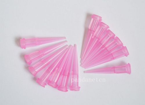 TT Blunt dispensing needles plastic tapered tips 200 pcs 20Ga Pink