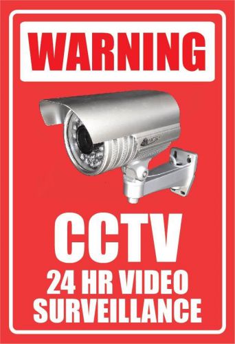 Warning CCTV Video Camera Surveillance Plastic Safety Sign 300x200 mm