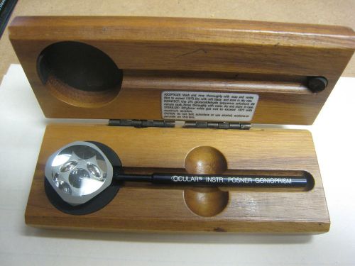 Authentic Posner OPDSG Ocular Diagnostic &amp; Surgical Gonioprism In Wood Box