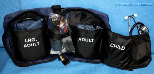 ADC Dyna Med Tri Cuff Blood Pressure Kit Palm Gauge Germany Stethoscope 13556