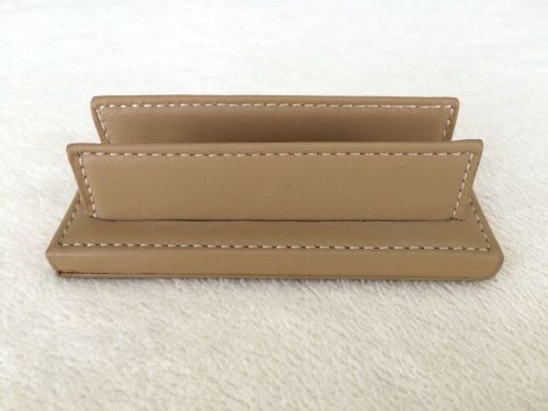 Coach Desk Business Card Holder - Light Tan