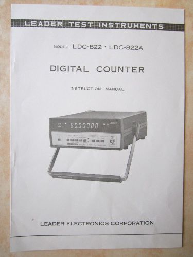 Leader LDC-822, LDC-822A Digital Counter Instruction Manual with Schematics