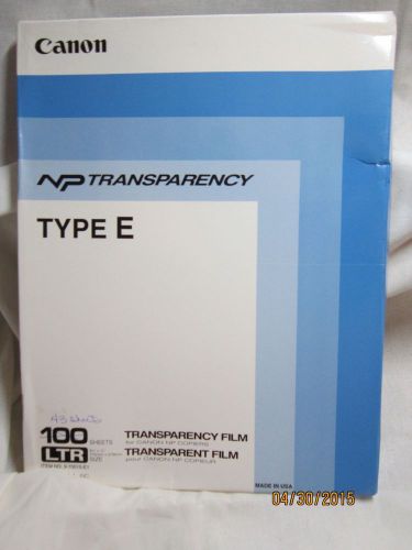 CANON Transparency Film  TYPE E  43 Sheets Letter  81/2&#034; x 11&#034;  Open
