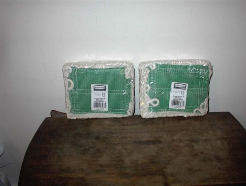 2 Super Stitch Looped-End Wet Mop Head, Cotton/Synthetic, Medium, Green/White
