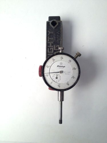 Mitutoyo 1&#034; Dial Indicator Combo Set With Mighty Mag Magnetic Base