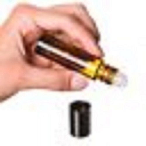 Set of 12 pcs- 1/3oz {10ml} AMBER Roll-on glass bottles w/Black Caps