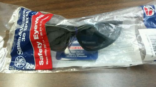 Smith &amp; Wesson 38 Special Safety Glasses, Black Frame, Smoke Lens (KCC 19859)