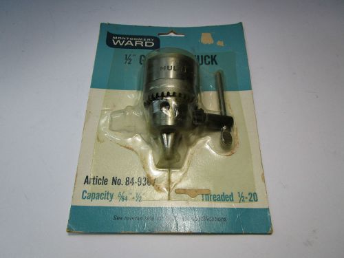 NEW Montgomery Wards  JACOBS 1/2&#034; CAPACITY Geared DRILL CHUCK and Key