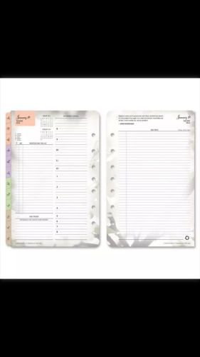 Franklin Covey Blooms Garden Classic Planner Refill 2015 Half Year July-December