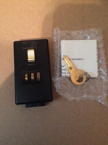 NU-SET Lock Box Replacement Resettable 3 letter Combination W Reset Key