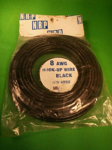 8 awg hook-up wire 45&#039; Mfg NRP Black FREE SHIPPING! !!