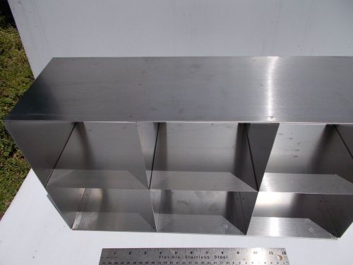 SS 3 x 2 6-Shelf 4&#034; by 5 &#034; Box Side Access Upright Freezer Rack with 2 handles