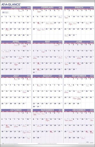 AT-A-GLANCE Yearly Wall Calendar 2015, 24 x 36 Inch Page Size (PM12-28) PM1228