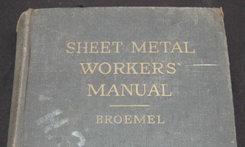 Book Sheet Metal Worker&#039;s Manual 550 pgs Broemel Tools Equipment Machinery