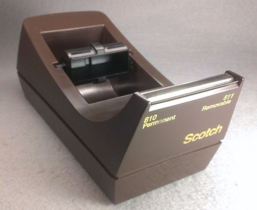 3M Scotch C-39 Double Roll Tape Dispenser -Brown 810 Permanent 811 Removable