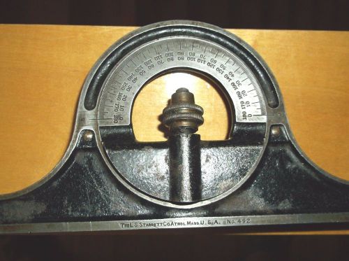 NICE VINTAGE STARRETT NO. 492 RULE PROTRACTOR FROM AN ESTATE HERE IN KANSAS