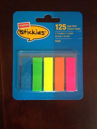 Staples Stickies 125 Flags 1-3/4&#034; x 1/2&#034;