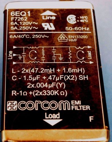 Lot of 4 Corcom 6EQ1 EMI Filter