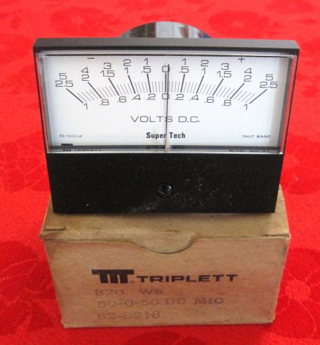 Triplett Super Tech 320-WS 50-0-50 DCUA Panel Meter * New in Box
