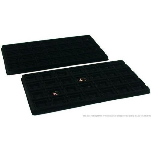 2 Black 28 Compartment Puff Earring Cards Displays