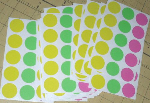 300 BLANK YARD SALE GARAGE RUMMAGE STICKERS PRICE LABELS NEON SEE OTHER ITEMS @@