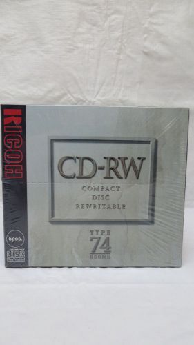 RICOH CD-RW Compact Disc Rewritable Type 74 650MB NEW