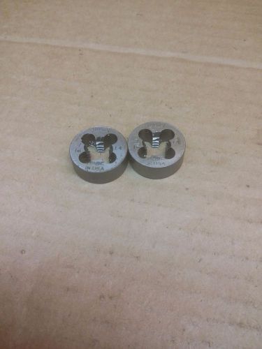Lot of 2 pcs 1&#034; Round  7/16&#034;-14 Dies  Lucky Dies Threading Tools