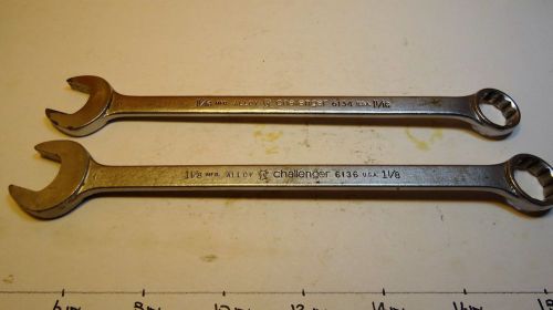 CHALLENGER COMBINATION WRENCHES,   1 1/16&#034; &amp; 1 1/8&#034;  made in U. S A.