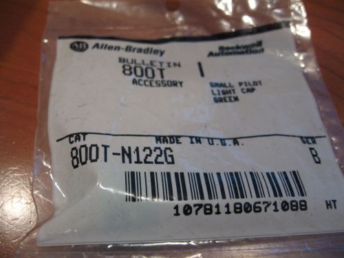 Allen Bradley 800T-N122G Small Pilot Light Cap GREEN SER B NIB