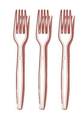 Fineline Settings 100-Piece Extra Heavy Cutlery Forks, Clear