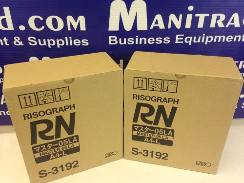 Genuine OEM Risograph Master 05 LA  S-3192  2 Pack Lot of 2