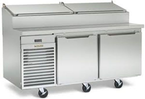 Traulsen ts066hr refrigerated pizza table 66&#034;w two-section reach-in remote for sale