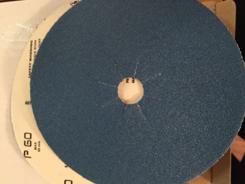 Floor sanding edger disc discs 60 grit box of fifty discs zirconia 7&#034; x 7/8&#034; for sale
