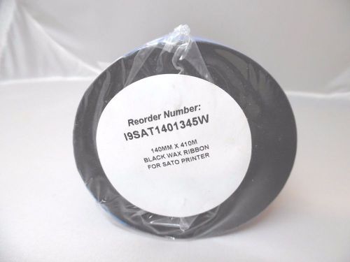 12 Sealed Rolls -Black Wax Ribbon For Sato Printer 140MM X 410M 19SAT1401345W