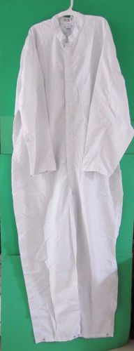 Cleanroom Coveralls XL, Reusable, White with Grid - LOT of 12