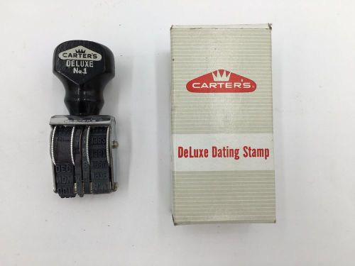 Vintage 1978-1984 Carters Ink Deluxe Rubber Dating Stamp Made in USA Size 1 OF