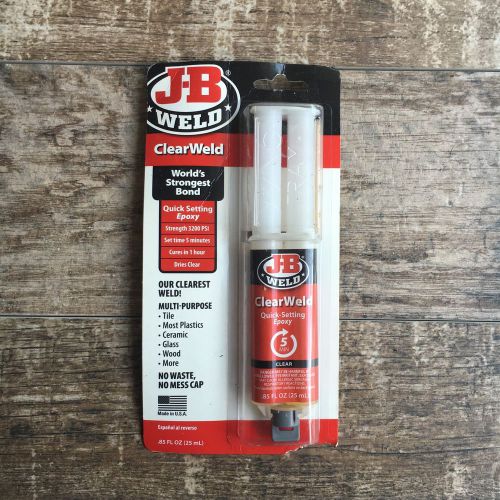 J-B Weld 50112 ClearWeld Quick Setting Epoxy