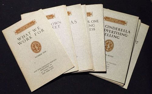 1922 BUILDING A PRINTING BUSINESS Book Set TYPOGRAPHY Sales Chicago 12v. RARE