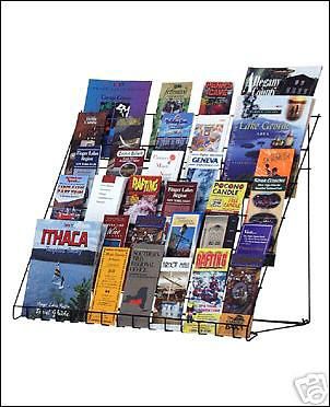 Greeting card dvd cd literature magazine or books display counter rack black for sale