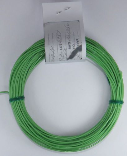 22 AWG M16878/4, 19 strand, PTFE, 600v, Silver Plated Copper 50&#039; Green wire