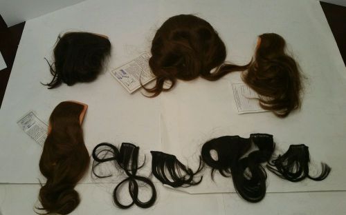 Beauty school 4 PIVOT POINT practice mannequin hair pieces