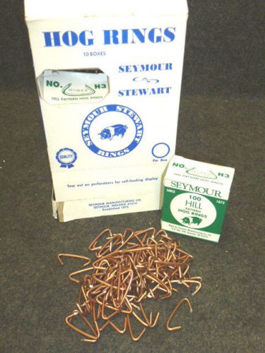 Bulk lot of 1,000 seymour hill pattern, rn-h3, copper coated hog rings for sale