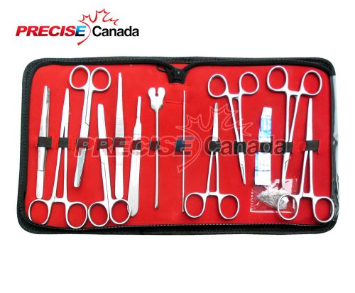 14 PC INSTRUMENT SURGICAL KIT SURVIVAL EMERGENCY FIRST AID MILITARY CASE