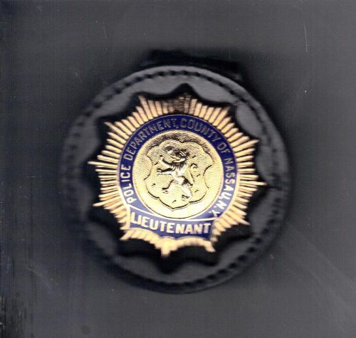Nassau County (NY) Police Lieutenant Style Badge Belt Clip (badge not included)
