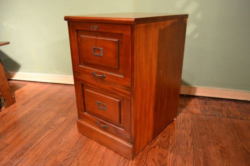 Teak wood Office File Cabinet with locking top drawer Solid wood Filing Cabinet