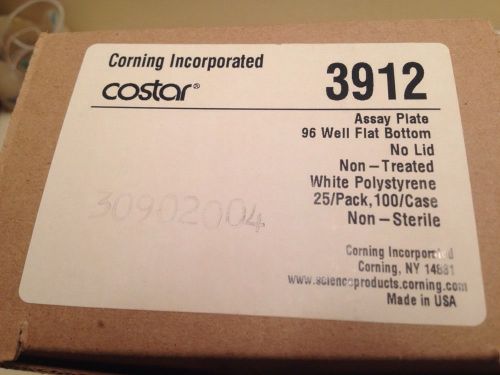 BOX OF 25 Corning Costar 3912 Assay Plate 96 Well White with Flat Bottom no Lid
